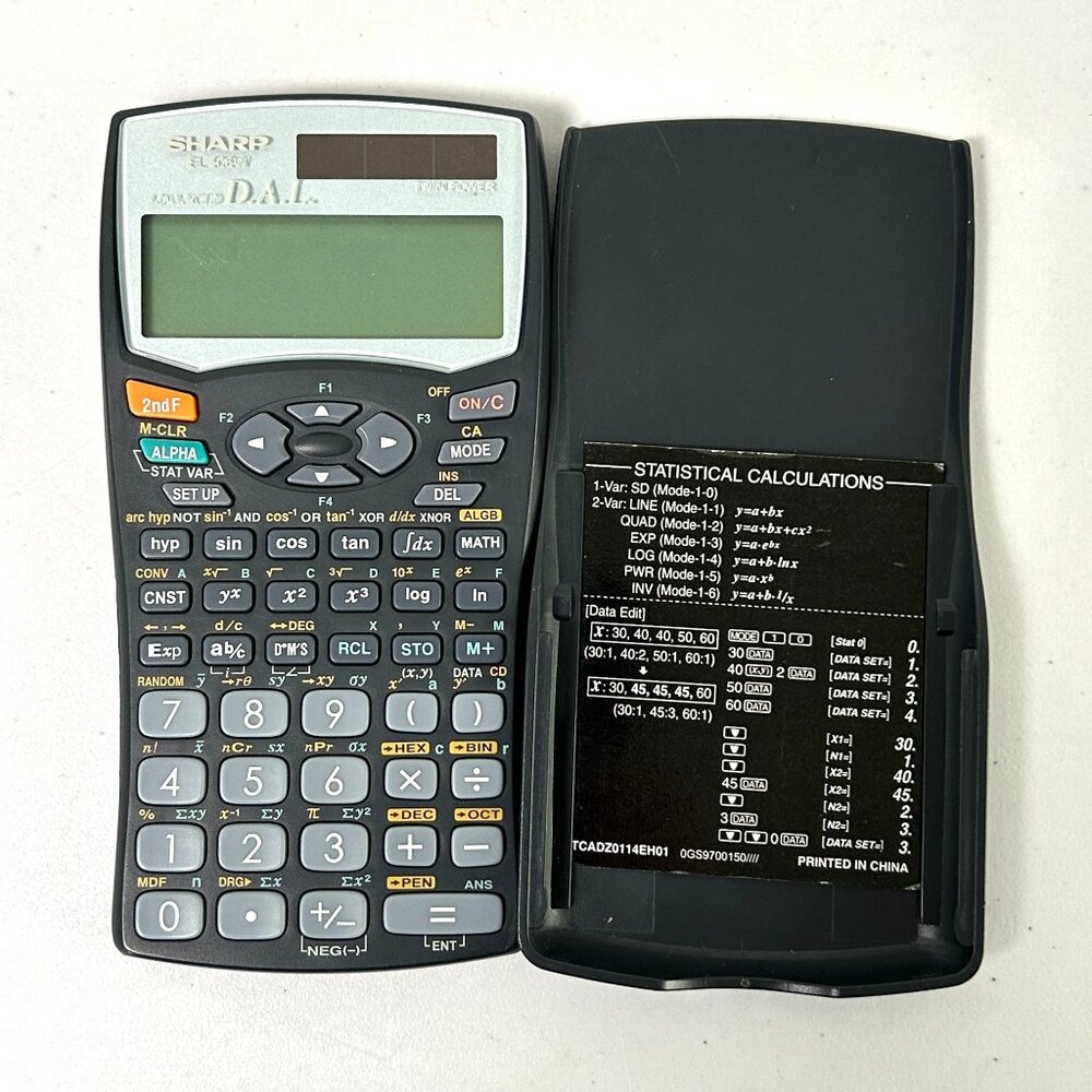 Sharp EL-506W Advanced Solar Energy Scientific Calculator D.A.L. Twin Power